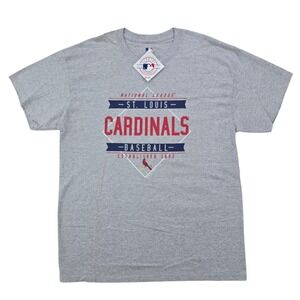 St. Louis Cardinals Graphic Tee Mens Large Gray MLB Baseball Established 1892